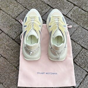 Stuart Weitzman Women's Sneakers in Yellow and Gray